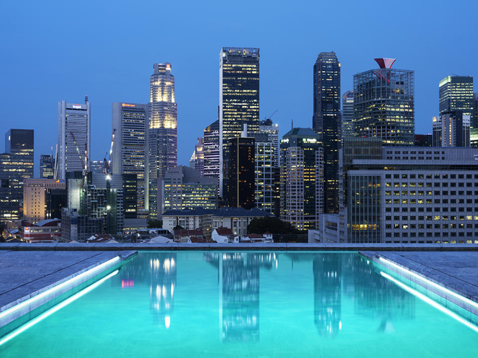 The pool at the Mondrian Singapore