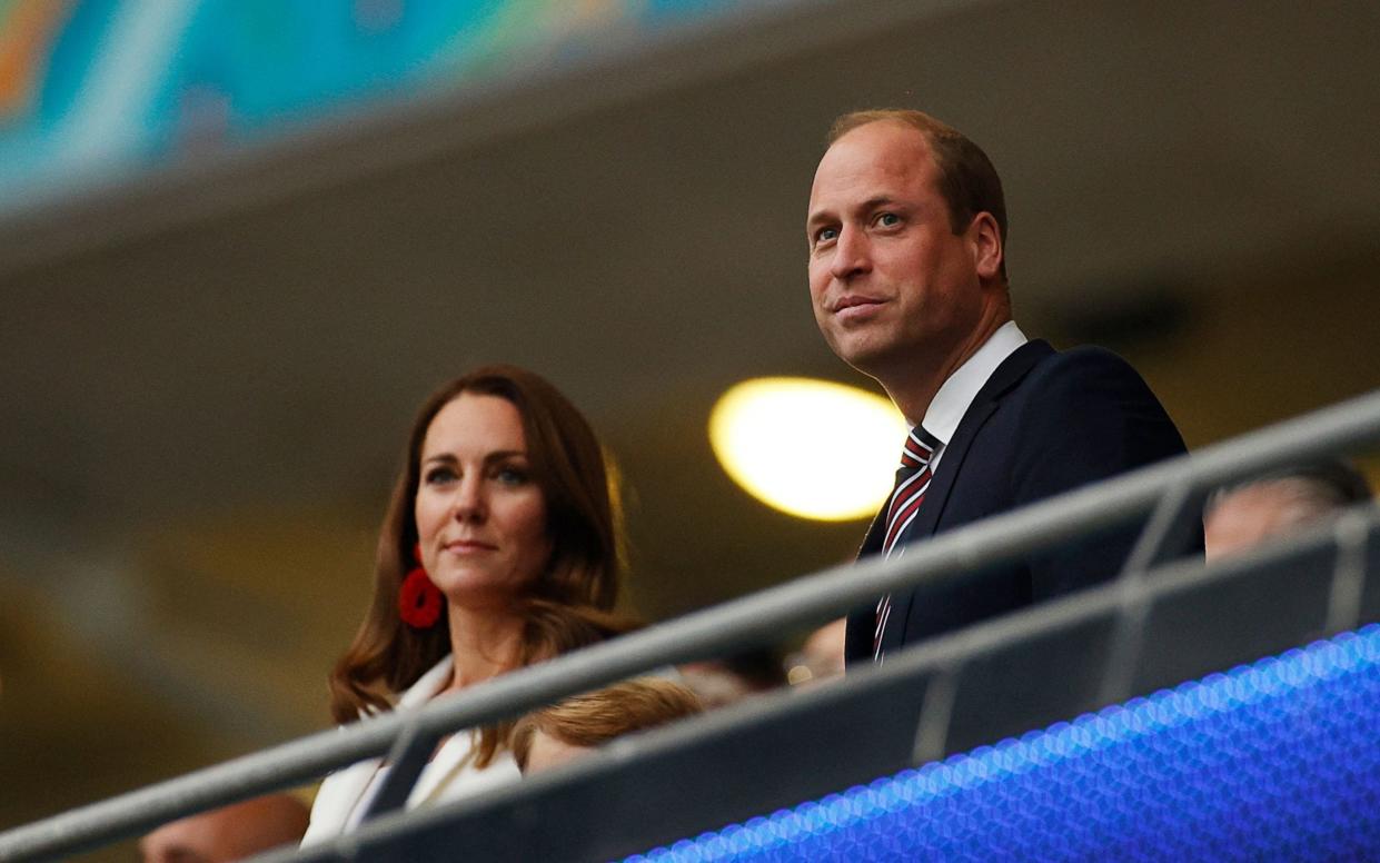 The Duke and Duchess of Cambridge watch the Euro 2020 final at Wembley - JOHN SIBLEY/POOL/AFP via Getty Images