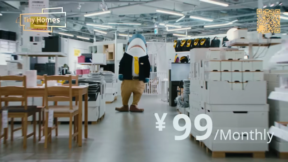 日本IKEA祭出小宅每月只要99日圓租金的計畫，吸引不少網友討論。（翻攝自IKEA JAPAN YouTube）