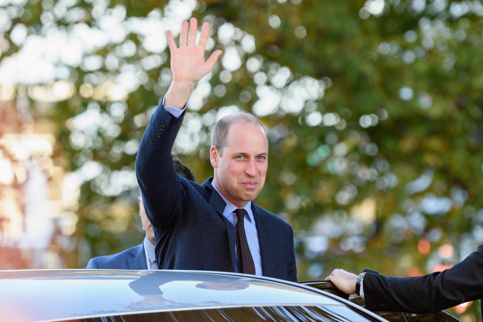 CHRISTCHURCH, NEW ZEALAND - APRIL 26: Prince William, Duke of Cambridge waves to the crowd as he leaves a walkabout at Oi Manawa Canterbury Earthquake National Memorial on April 26, 2019 in Christchurch, New Zealand. Prince William is on a two-day visit to New Zealand to commemorate the victims of the Christchurch mosque terror attacks. (Photo by Kai Schwoerer/Getty Images)