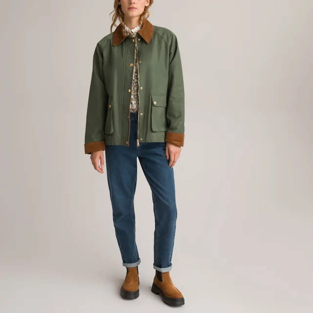 Parka avec détails en velours