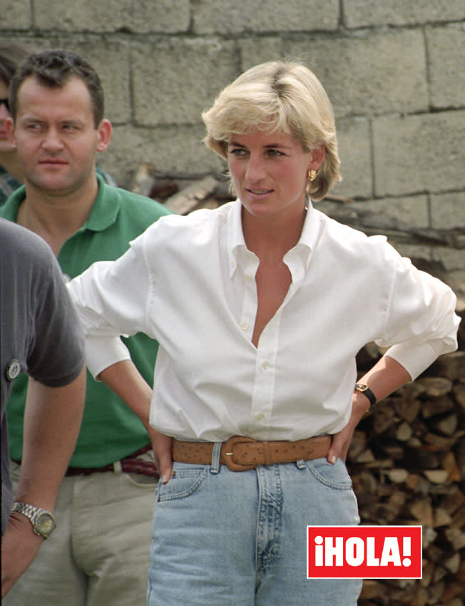 La princesa Diana con su mayordomo