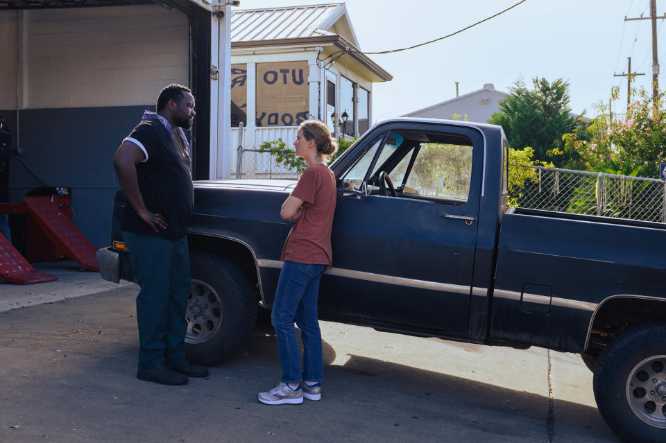 Brian Tyree Henry and Jennifer Lawrence in 