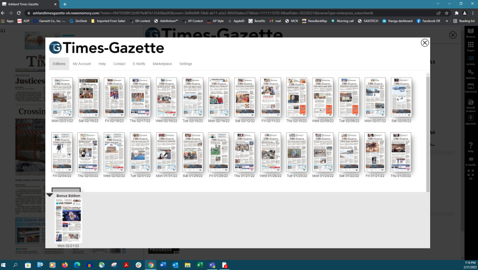 The e-edition of the Times-Gazette is an exact replica of the daily newspaper, plus you get access to more than 200 other newspaper editions across the USA Today network.
