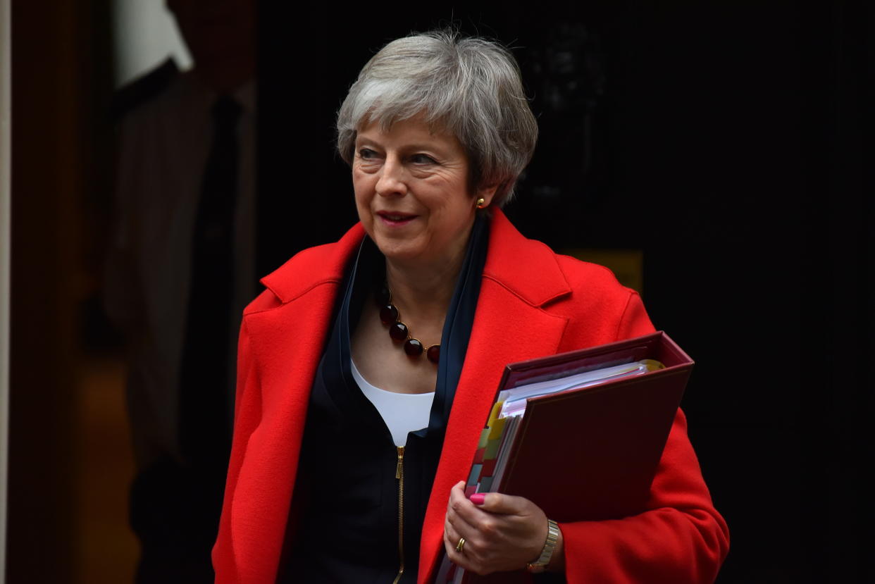 <em>Banned – The National published a blank front page after it was banned from Theresa May’s visit to Scotland (Picture: PA)</em>