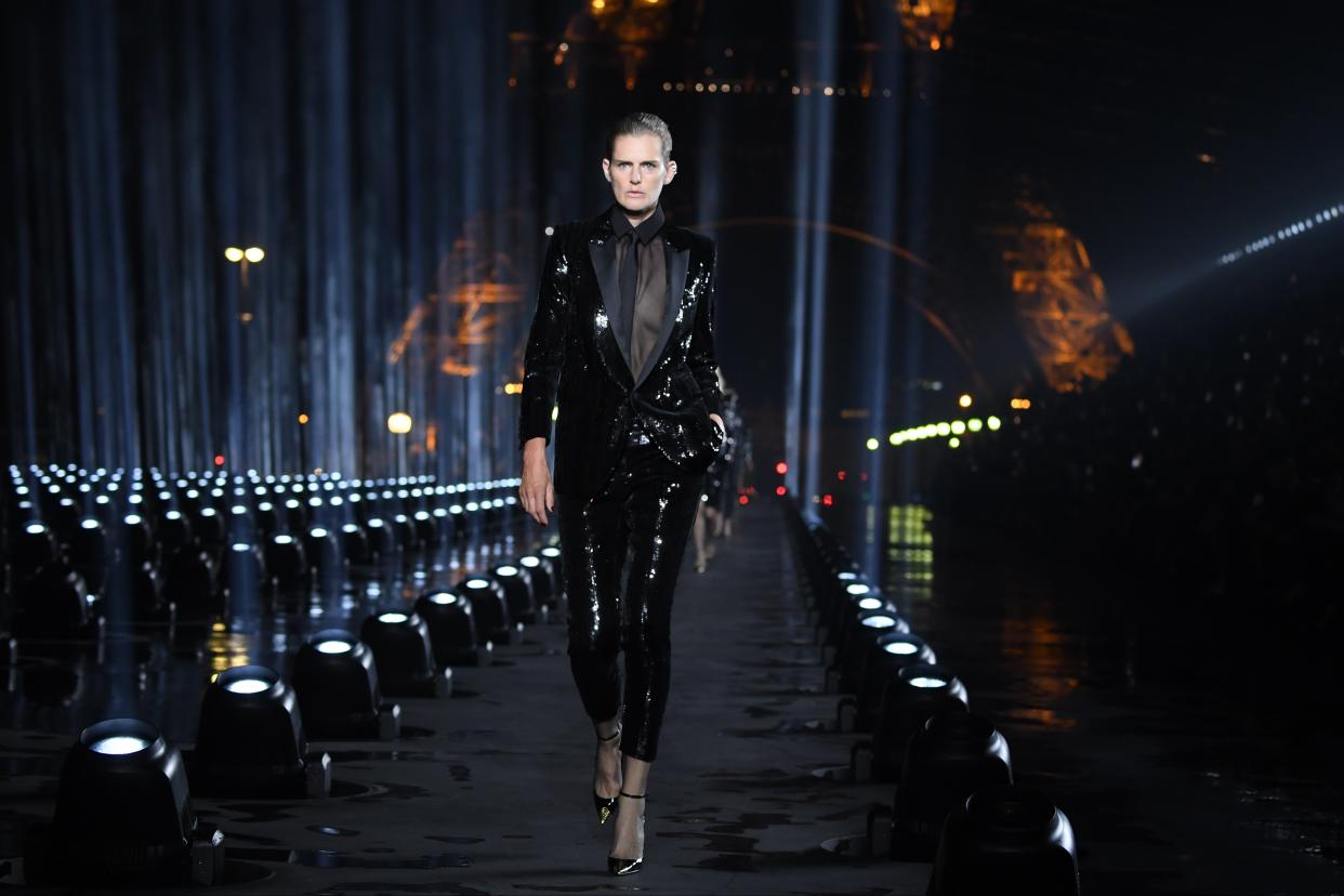 <p>At Paris Fashion Week in 2019</p> (Getty)