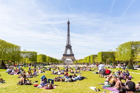 The French capital has never been busier - Credit: GETTY