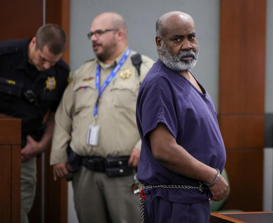 Duane Keith Davis appears for his arraignment at the Regional Justice Center in Las Vegas. (AP)