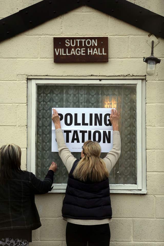 Sutton village hall in Doncaster (Chris Radburn/PA)