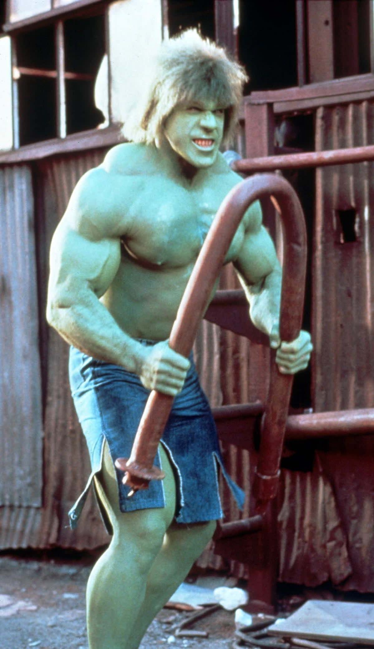 Lou Ferrigno as the Hulked-out version of Dr Bruce Banner in the classic ‘Incredible Hulk’ TV series (Snap/Shutterstock)