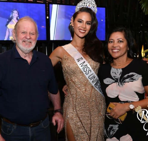 Catriona with her parents