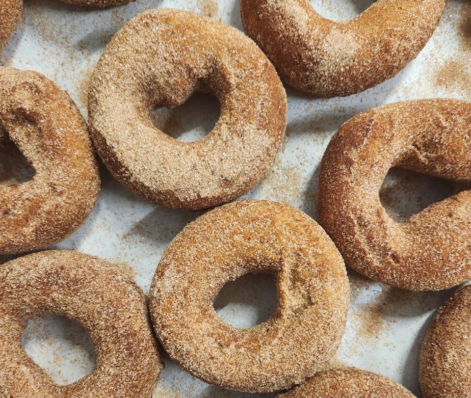 Knead's seasonal doughnut is made with Jaswell Farm's apple cider and buttermilk.