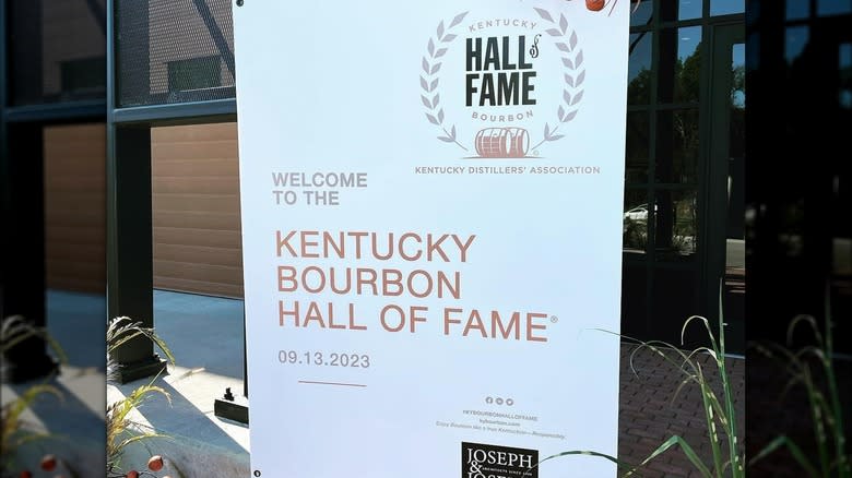 sign for Kentucky Bourbon Hall of Fame