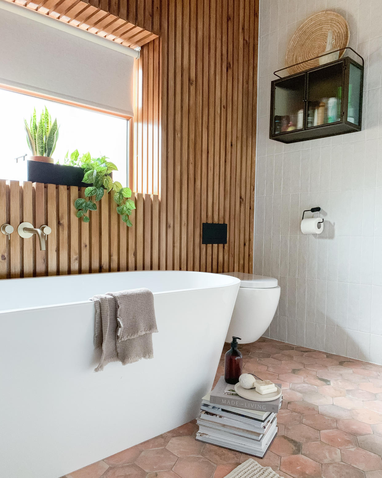 The bathroom has a resort-style feel. (Supplied Drench)