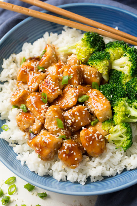 Lighter Honey-Sesame Chicken