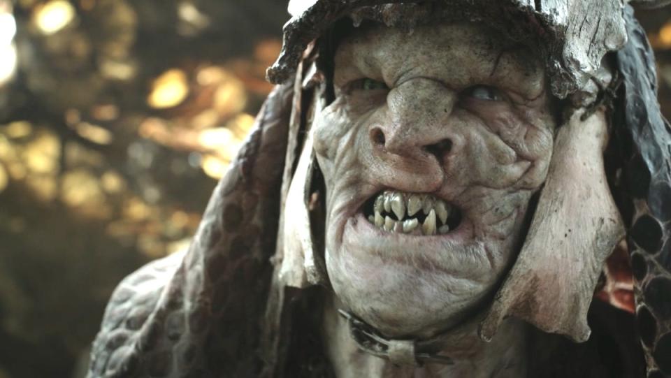 An orc snarls