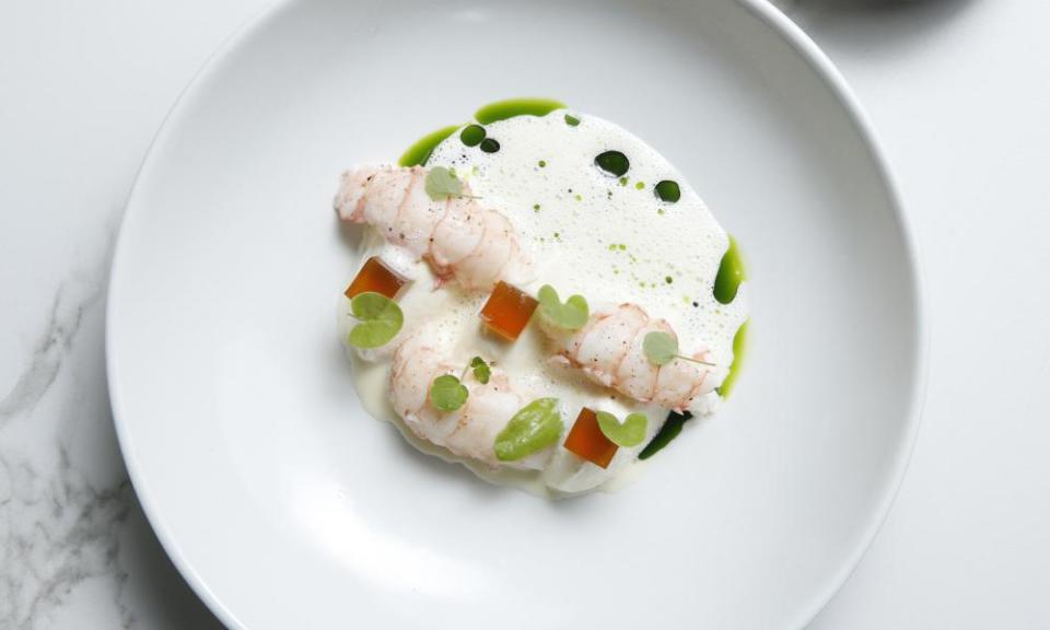 ‘Think gnocchi made with ricotta’: langoustine with gnudi.