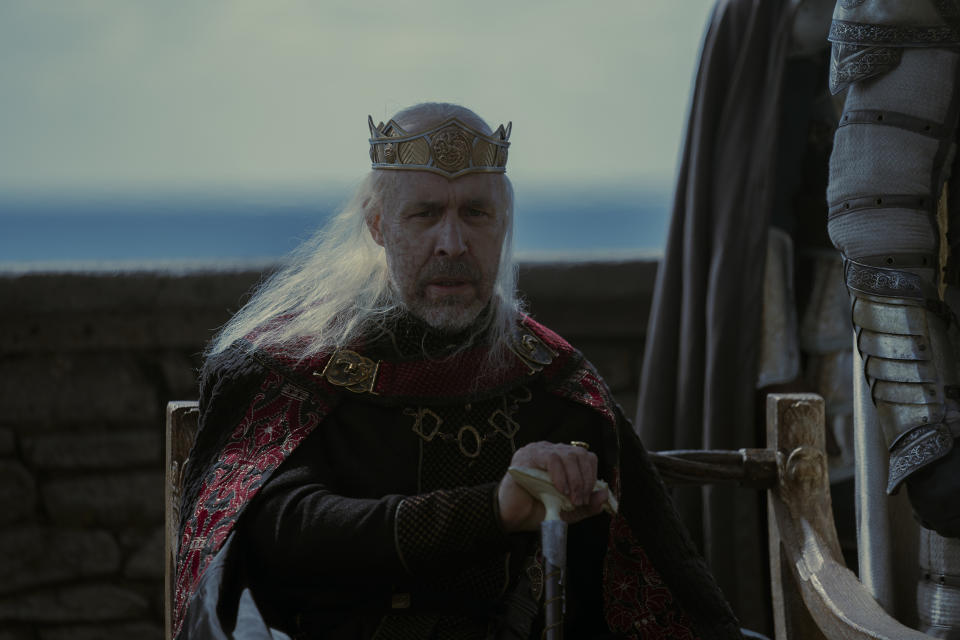 Paddy Considine as Viserys I Targaryen in <i>House of the Dragon</i> Season 1, Episode 7.<span class="copyright">Ollie Upton—HBO</span>