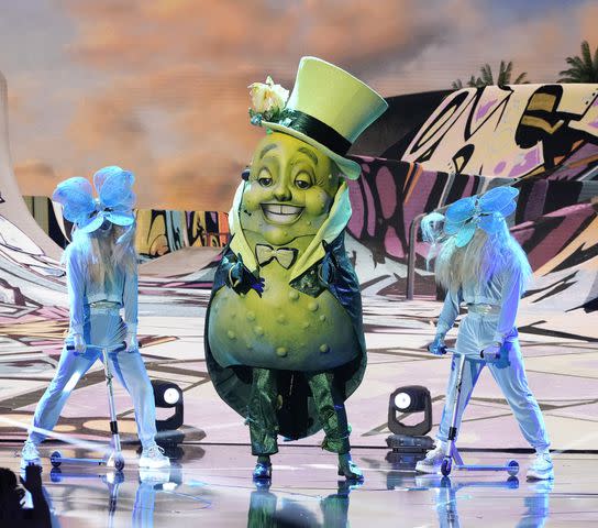 <p>Trae Patton/FOX</p> Pickle performing on 'The Masked Singer' season 10