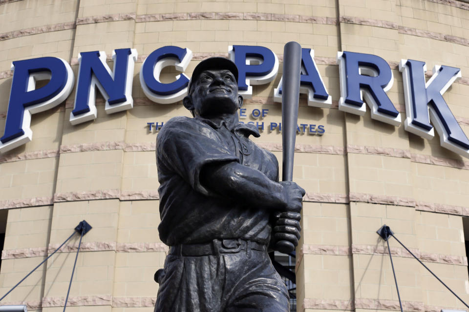 Honus Wagner statue in front of PNC Park.