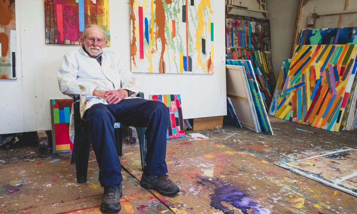 <span>Graham Boyd was a natural experimentalist and an early adopter of acrylic paints, mixed with sand and glue or discharged through a spray-gun.</span><span>Photograph: Jay Goldmark</span>