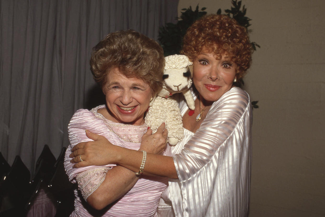 Dr. Ruth Westheimer and Shari Lewis in the 1980s.  (Ralph Dominguez / MediaPunch / AP file)