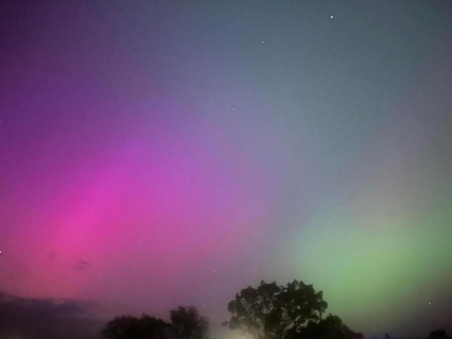 Northern lights at Lake Wilson on May 10, 2024 (Courtesy: Jennifer Kennon)