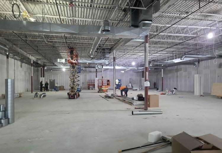 Interior work continues on the new location for Barnes and Noble at the Shops at Ledgewood Commons in Roxbury, slated to open in early 2024.