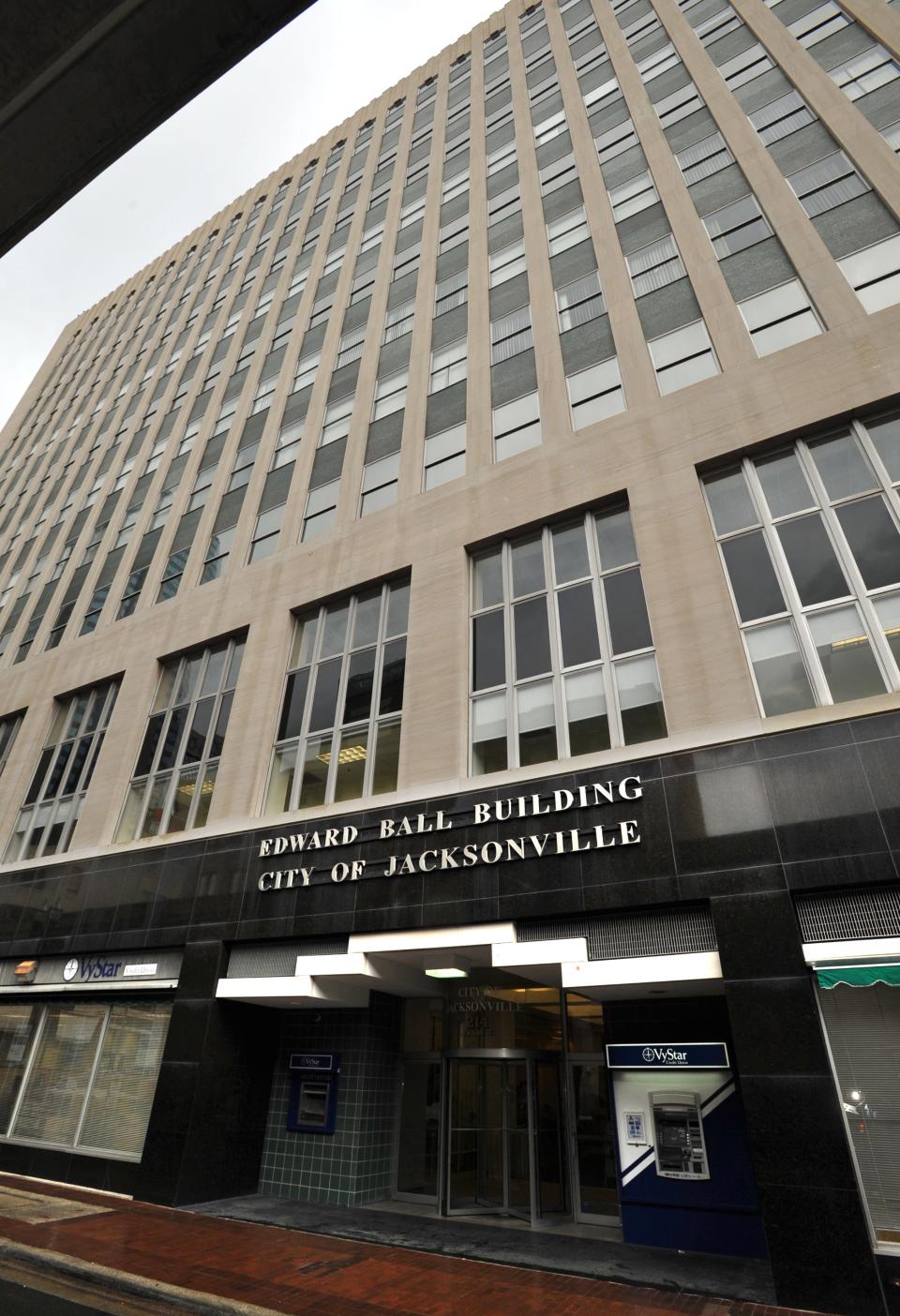 The Ed Ball Building on North Hogan Street in Downtown Jacksonville is where building inspections and permits are handled.