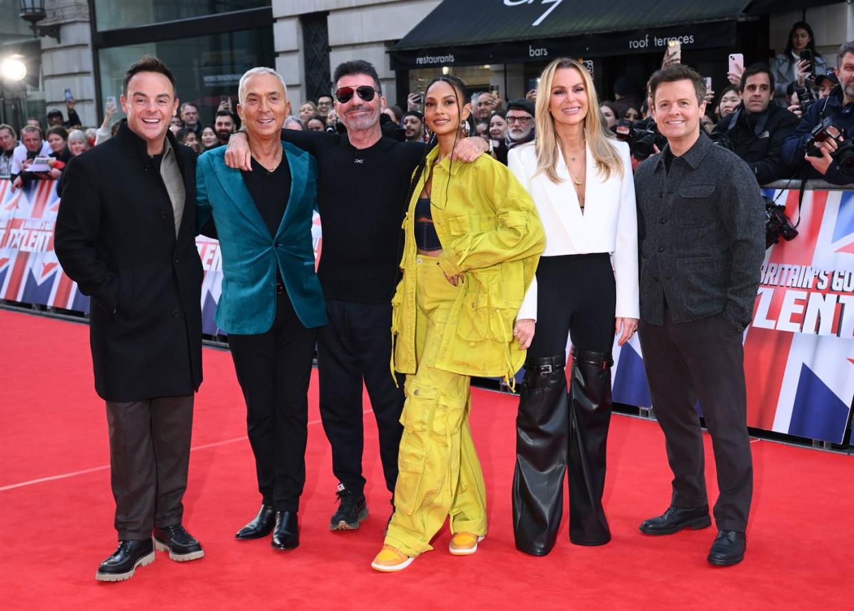 bruno tonioli, simon cowell, alesha dixon, amanda holden, ant mcpartlin, declan donnelly