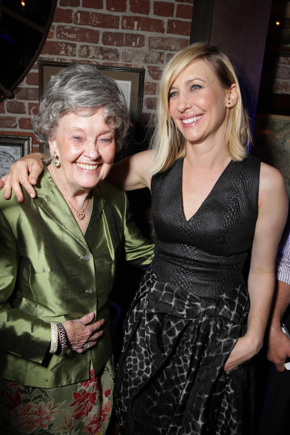 Lorraine Warren and Vera Farmiga seen at New Line Cinema's 'The Conjuring' Premiere, on Monday, July, 15, 2013 in Los Angeles. (Photo by Eric Charbonneau/Invision for New Line Cinema/AP Images)