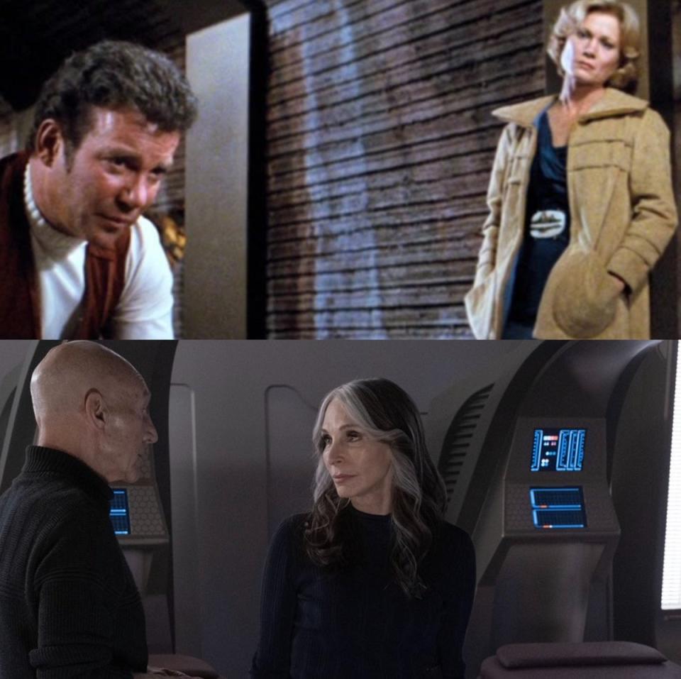 James T. Kirk and Carol Marcus discuss their son in Wrath of Khan, and Picard and Crusher do the same in Star Trek: Picard episode 3.