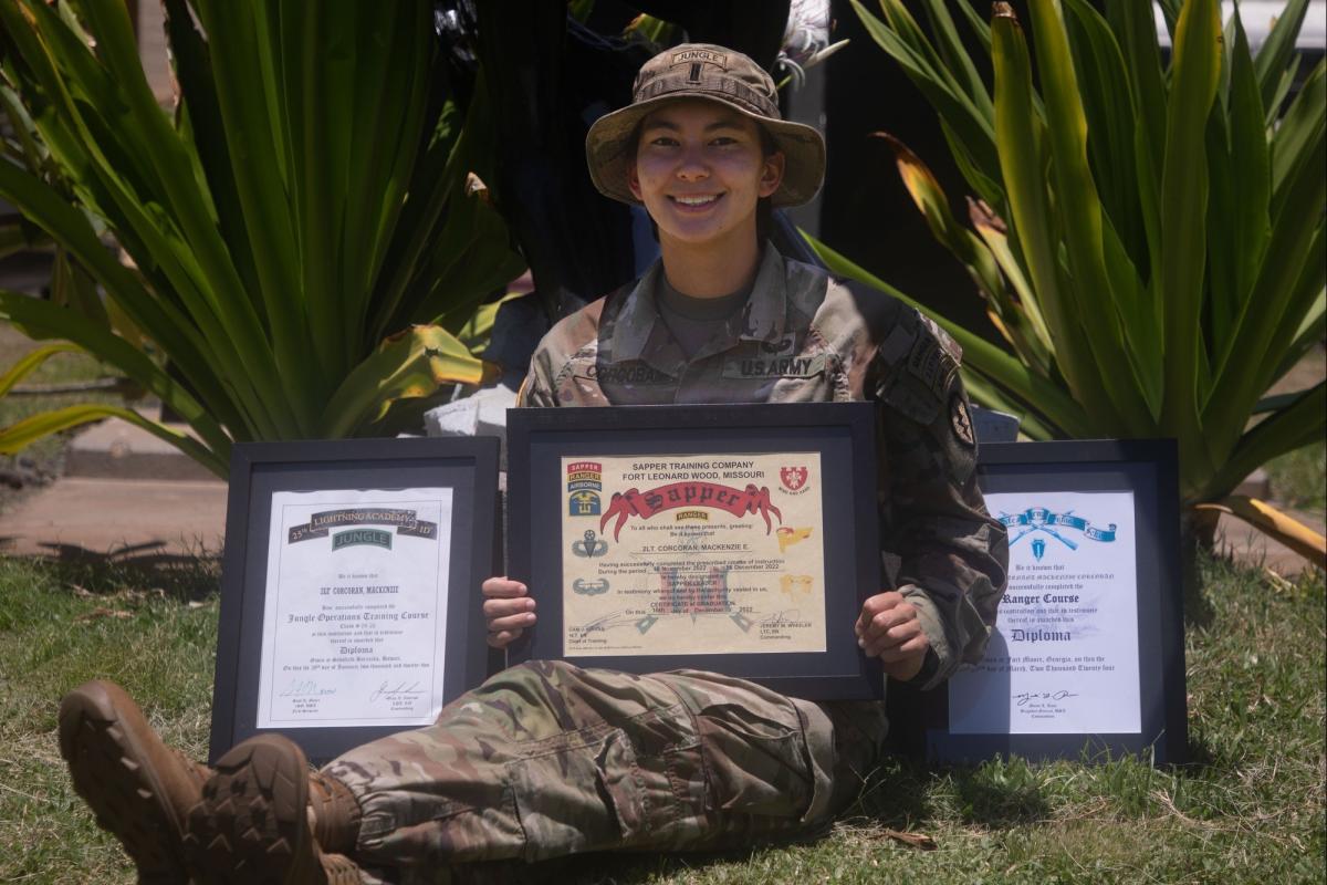 Soldier with three badges completes Ranger, Sapper and Jungle courses