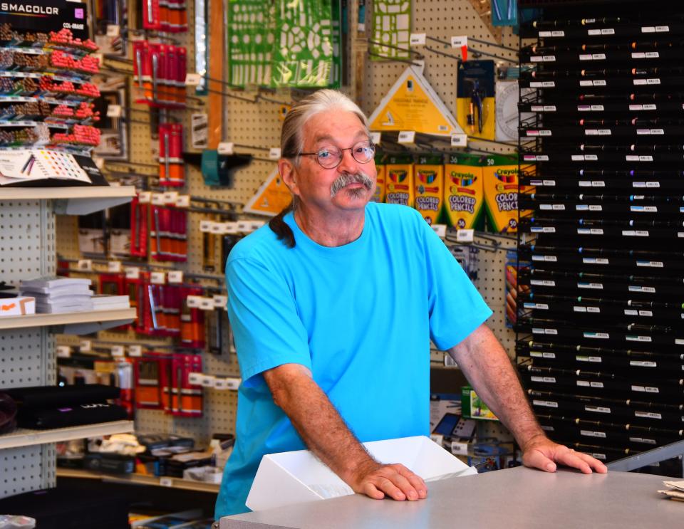 Ralph Sanders, owner of Ralph's Art Supply, has been an Eau Gallie icon for many years. He is retiring at age 70, and he plans to travel.
