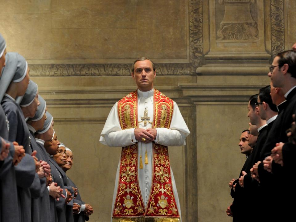 Pope Pius XIII, a.k.a. Lenny Belardo (Jude Law), on The Young Pope