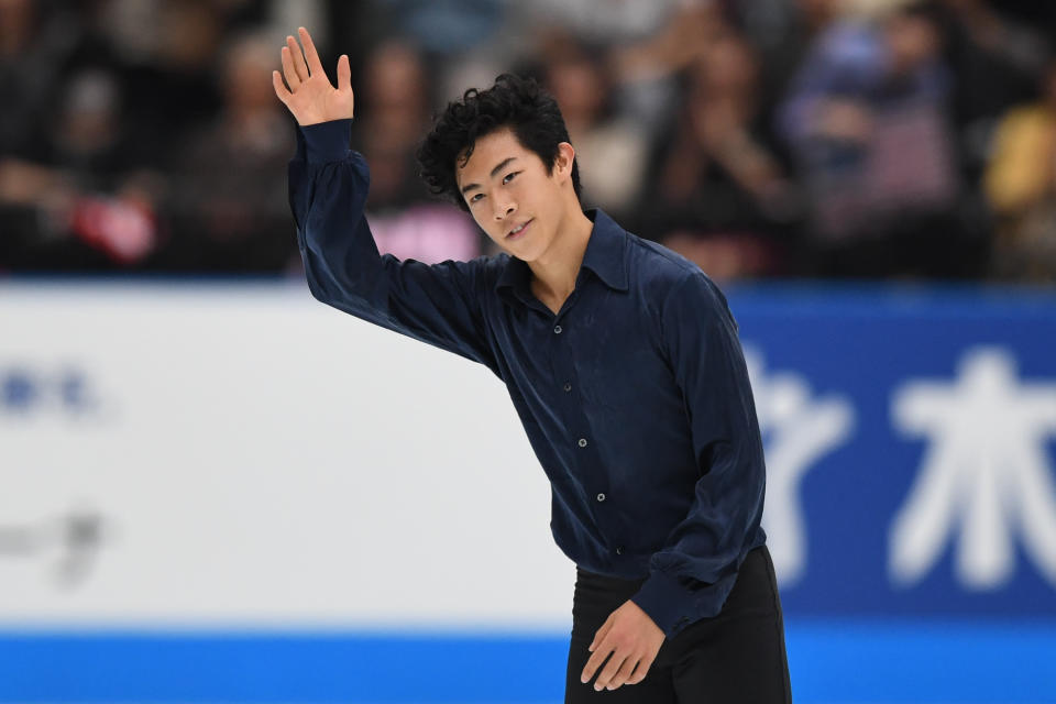 <p>Nathan Chen is the first skater to land six quadruple jumps in the Olympics. He won a bronze medal with Team USA’s third place finish in the team figure skating event at the 2018 Winter Olympics.<br>(Photo by Takashi Aoyama/Getty Images) </p>