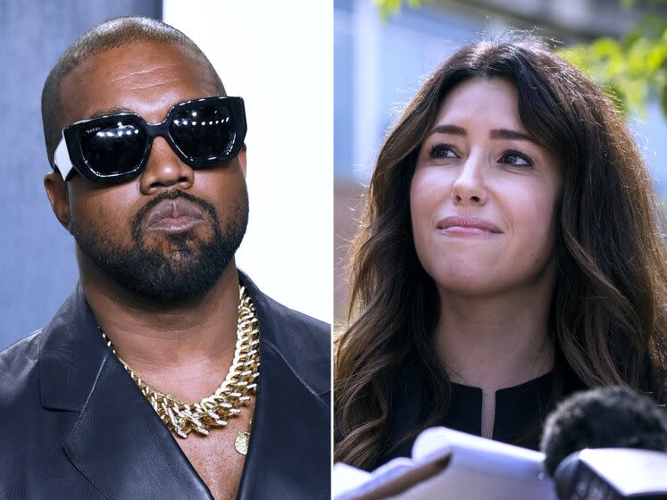 Kanye West, left, and Camille Vasquez, right.