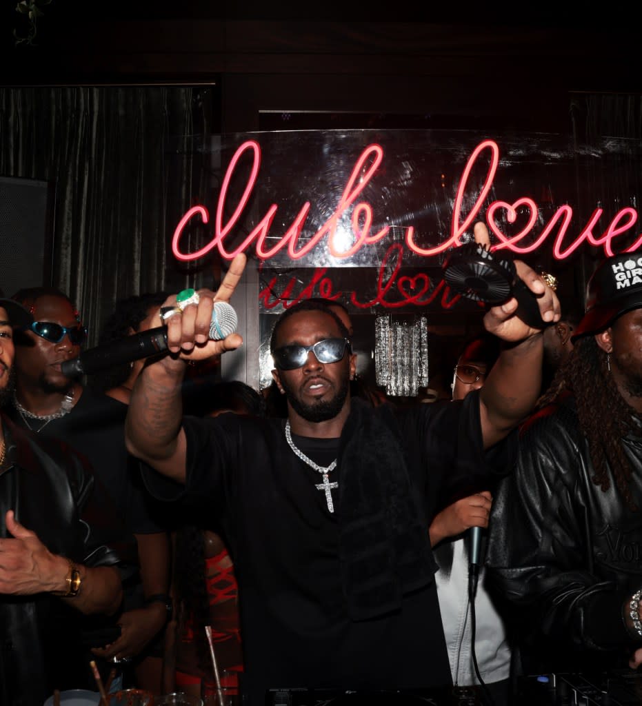 Diddy, who has said he is in his “love” era is known to host parties that have “club love” signage throughout. Getty Images