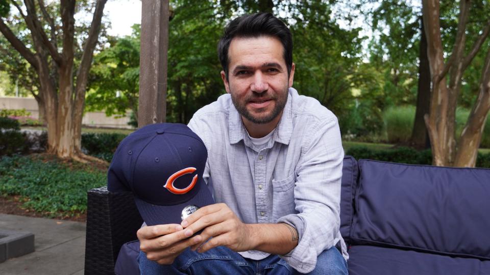 Satary’s American colleagues at the embassy looped him into Chicago Bears fandom. He tried to pique their interest in European soccer, but to no avail. (Jaime Moore-Carrillo)