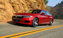 <p><a href="https://www.caranddriver.com/honda/accord" rel="nofollow noopener" target="_blank" data-ylk="slk:The Honda Accord gets top marks;elm:context_link;itc:0;sec:content-canvas" class="link ">The Honda Accord gets top marks</a> in IIHS's crash prevention and avoidance tests. Its child-seat anchors earn a Good+ rating for the easy-to-find latch positions. Accord LX and base Hybrid trims received an Acceptable headlight rating, likely because its high-beam uses halogen reflectors rather than the LED reflectors that are standard on all other trims.</p><p><a class="link " href="https://www.caranddriver.com/reviews/a15079405/2018-honda-accord-20t-automatic-test-review/" rel="nofollow noopener" target="_blank" data-ylk="slk:ACCORD TESTED;elm:context_link;itc:0;sec:content-canvas">ACCORD TESTED</a> | <a class="link " href="http://caranddriver.com/honda/accord" rel="nofollow noopener" target="_blank" data-ylk="slk:ACCORD INFO;elm:context_link;itc:0;sec:content-canvas">ACCORD INFO</a> | <a class="link " href="https://www.caranddriver.com/honda/accord/specs" rel="nofollow noopener" target="_blank" data-ylk="slk:ACCORD SPECS;elm:context_link;itc:0;sec:content-canvas">ACCORD SPECS</a></p>