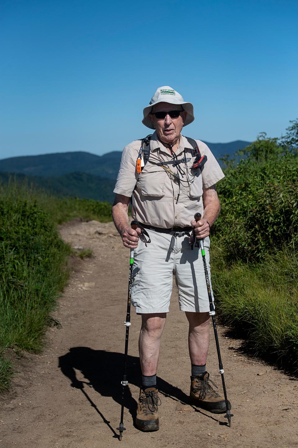 Caroll Koepplinger, 93, has been hiking with the Carolina Mountain Club since 2000.