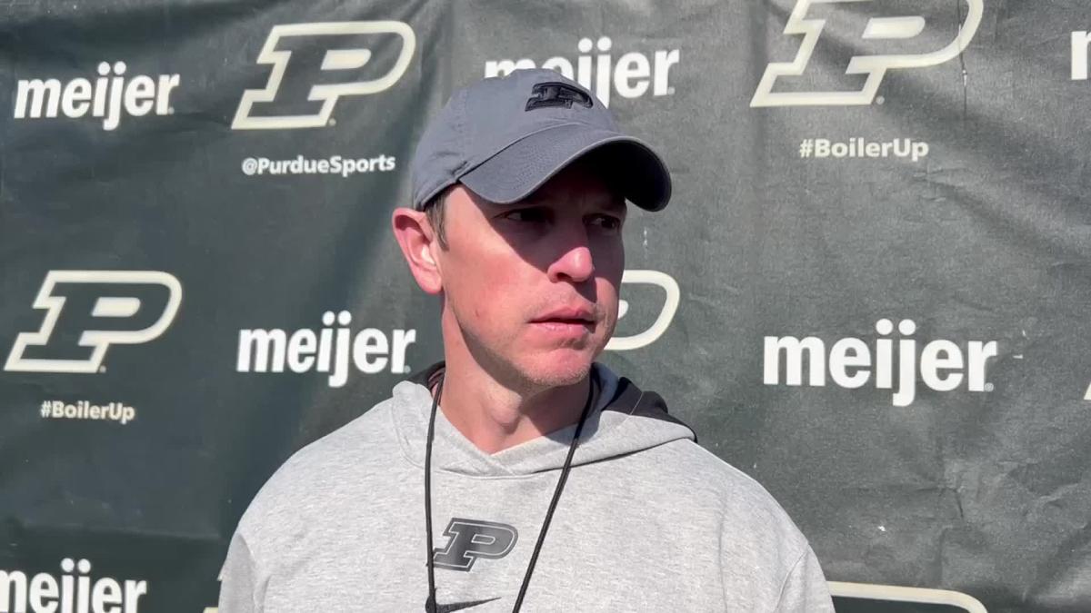 Purdue football defensive coordinator Kevin Kane final week of spring