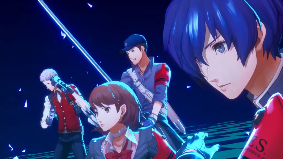  A lineup of characters about to perform an all-out attack in Persona 3 Reload. 