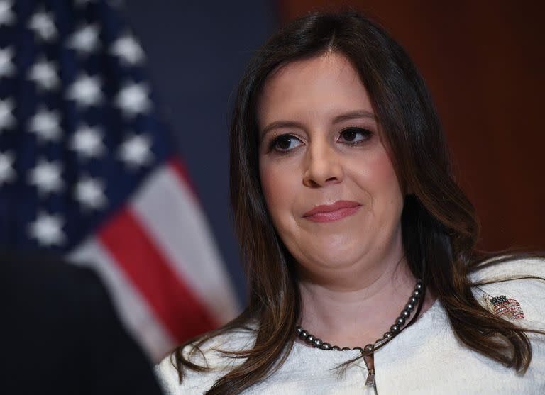 La congresista por Nueva York Elise Stefanik tras la votación en la Cámara de Representantes