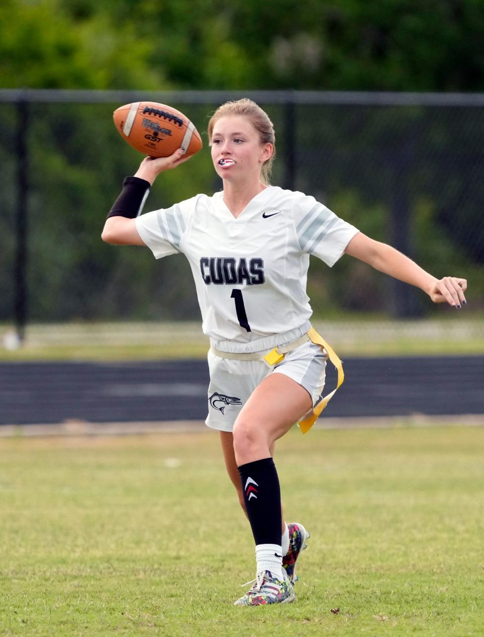 Emma Corr, who surpassed 1,500 rushing and passing yards for the season, threw one touchdown in New Smyrna Beach's 13-7 loss at Timber Creek.