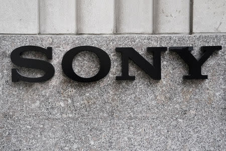 FILE PHOTO: The Sony logo is seen on a building in the Manhattan borough of New York City, New York, U.S., January 16, 2019. REUTERS/Carlo Allegri/File Photo