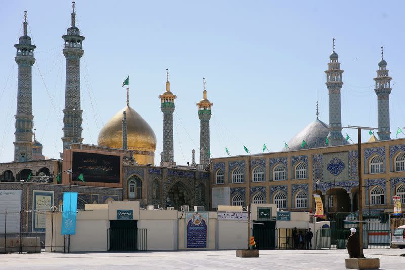 General view of the closed Shrine of Fatima Masumeh, following the outbreak of coronavirus disease (COVID-19), in Qom