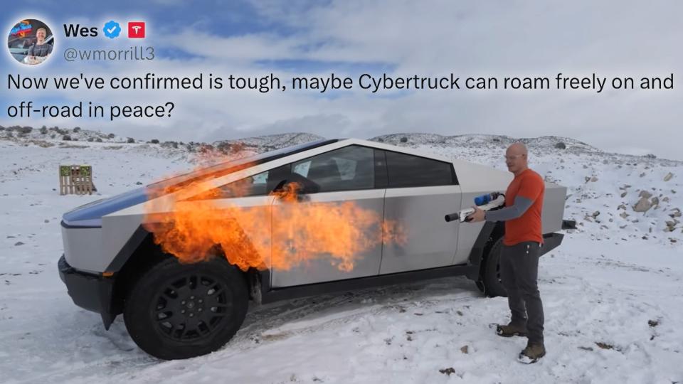 Tesla Cybertruck Engineer Politely Asks People to Stop Shooting His Pride and Joy photo