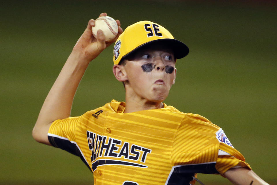 Chase Anderson was the starting pitcher as Greenville, N.C. made history with a combined perfect game at the LLWS. (AP)