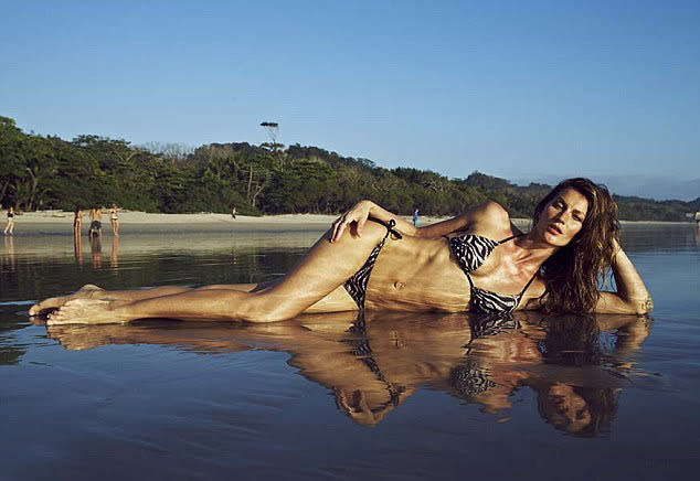 Gisele Bundchen for H&M swimwear.